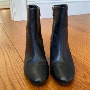 Taryn Rose black heeled booties. Worn ONCE